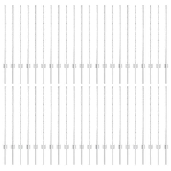 vidaXL Πό posts φράχτη 88 pcs Ασημί 140 cm Ατσάλι