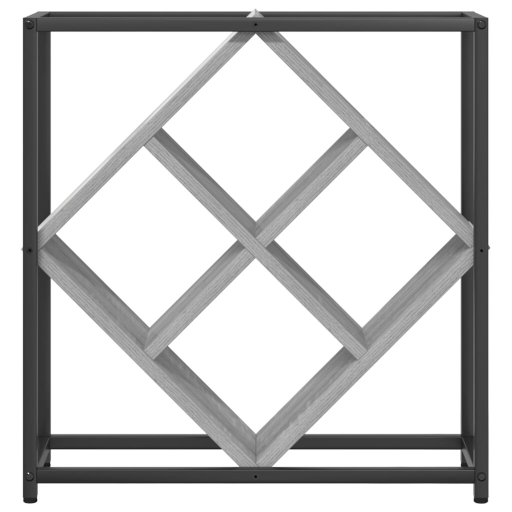vidaXL Ράφι κρασιών Γκρι Σονομα 51x18x52,5 εκ Κατασκευασμένο ξύλο