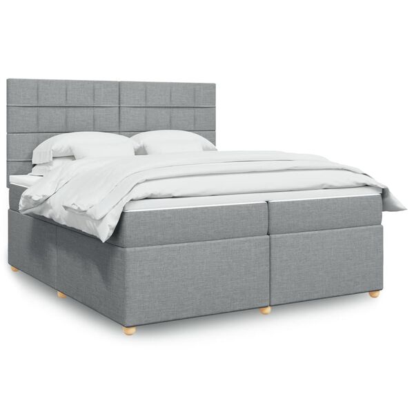 vidaXL &Kappa;&rho;&epsilon;&beta;ά&tau;&iota; Boxspring &mu;&epsilon; &Sigma;&tau;&rho;ώ&mu;&alpha; &Alpha;&nu;&omicron;&iota;&chi;&tau;ό &Gamma;&kappa;&rho;&iota; 200x200 &epsilon;&kappa;. &Upsilon;&phi;&alpha;&sigma;&mu;ά&tau;&iota;&nu;&omicron;