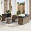 vidaXL Σετ Καναπέ Κήπου 8 pcs Γκρι συνθετικό ρατάν