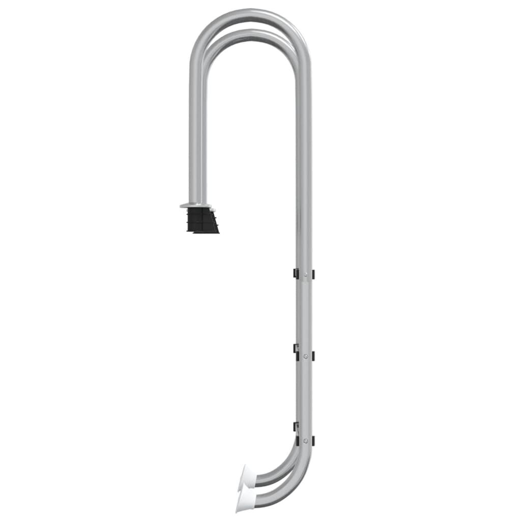 vidaXL Σκάλα Πισίνας 54 x 38 x 158 εκ. από Ανοξείδωτο Ατσάλι
