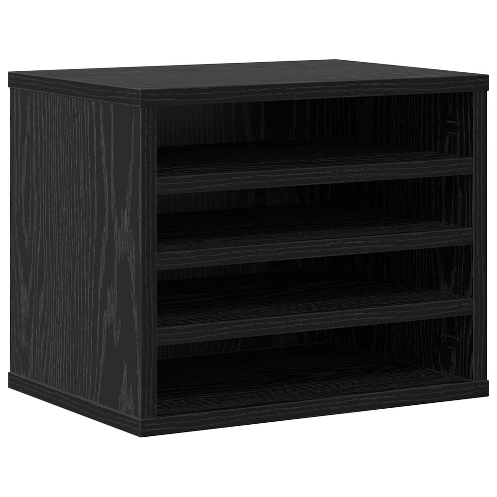 vidaXL Οργανωτής Γραφείου Μαύρη Δρυς 36x26x29.5 cm Επεξεργασμένο Ξύλο