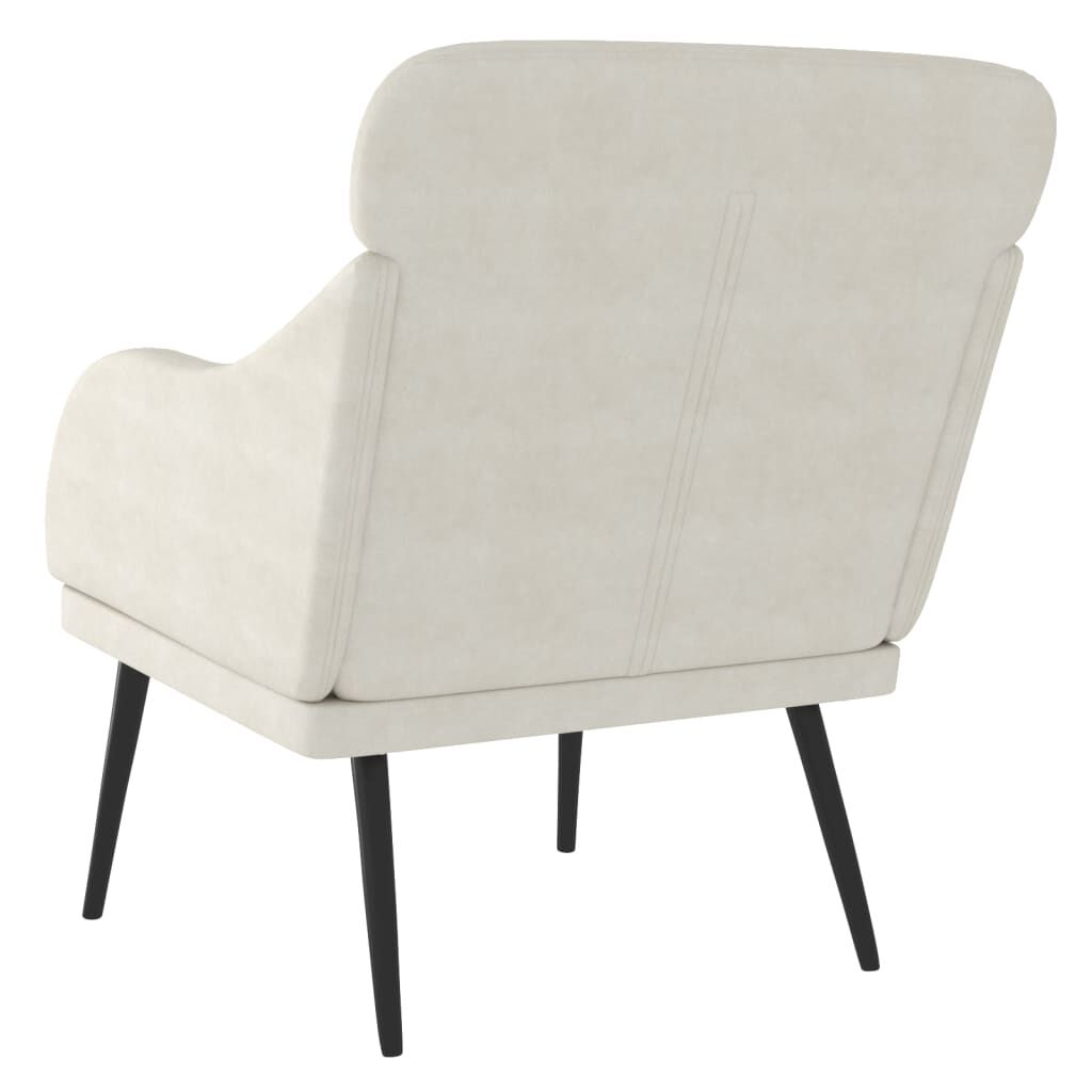vidaXL Πολυθρόνα Κρεμ 63x76x80 εκ. Βελούδινη