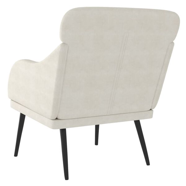 vidaXL Πολυθρόνα Κρεμ 63x76x80 εκ. Βελούδινη