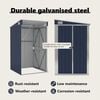 vidaXL Αποθήκη Κήπου Επιτοίχια Ανθρακί 118 x 100 x 178 εκ. από Ατσάλι