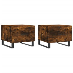 vidaXL &Tau;&rho;&alpha;&pi;&epsilon;&zeta;ά&kappa;&iota;&alpha; &Sigma;&alpha;&lambda;&omicron;&nu;&iota;&omicron;ύ 2 &tau;&epsilon;&mu; &Kappa;&alpha;&pi;&nu;&iota;&sigma;&tau;ή Oak 50x50x40 &epsilon;&kappa; &Epsilon;&pi;&epsilon;&xi;. &Xi;ύ&lambda;&omicron;