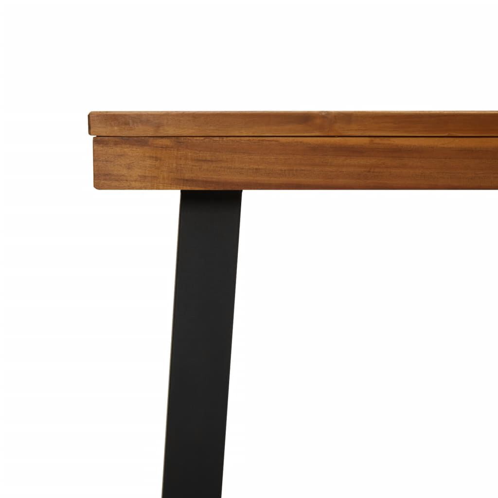 vidaXL Τραπέζι Κήπου 150 x 90 x 75 εκ. από Μασίφ Ξύλο Ακακίας