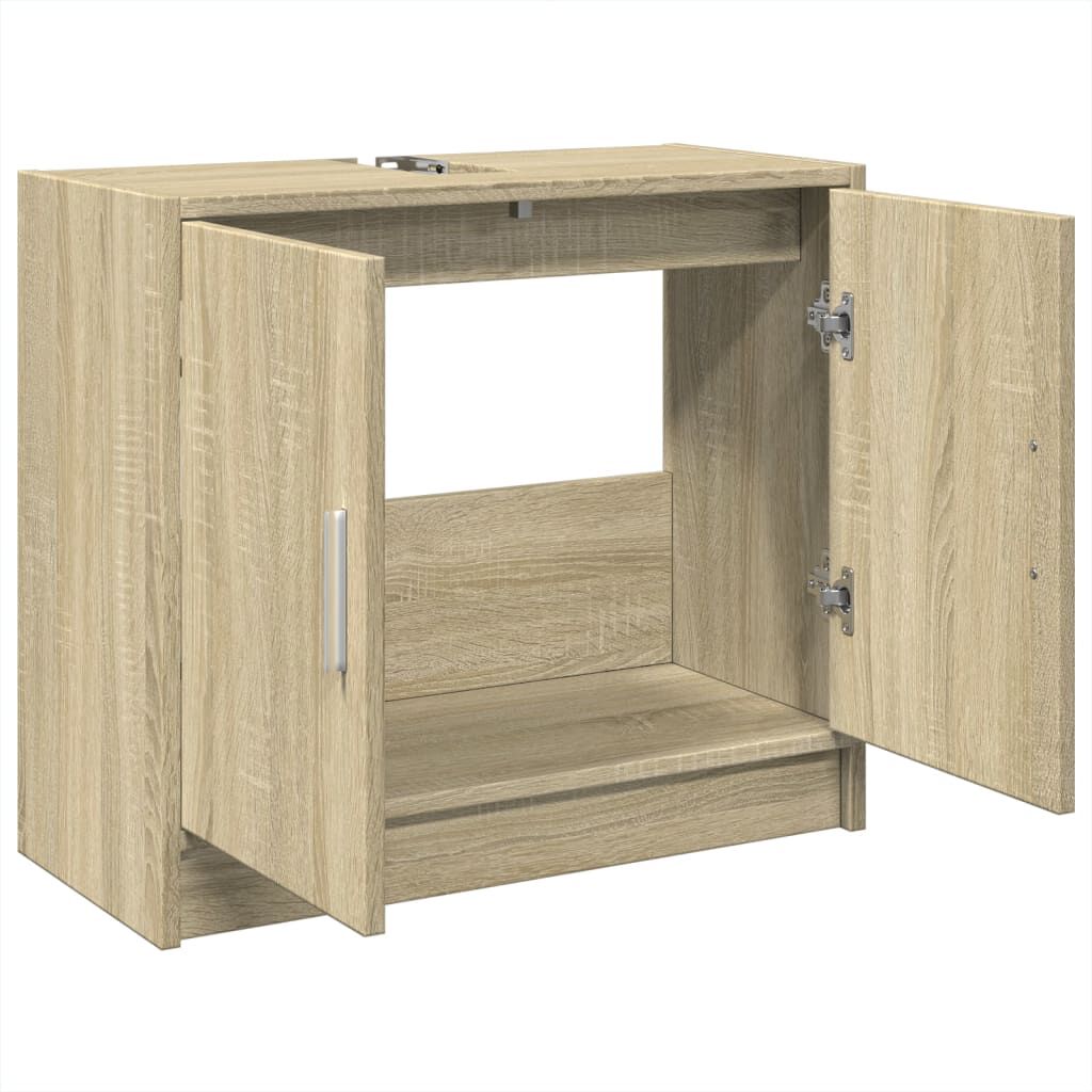 vidaXL Ντουλάπι Νιπτήρα Sonoma Δρυς 63x29x55 εκ. Επεξεργασμένο Ξύλο