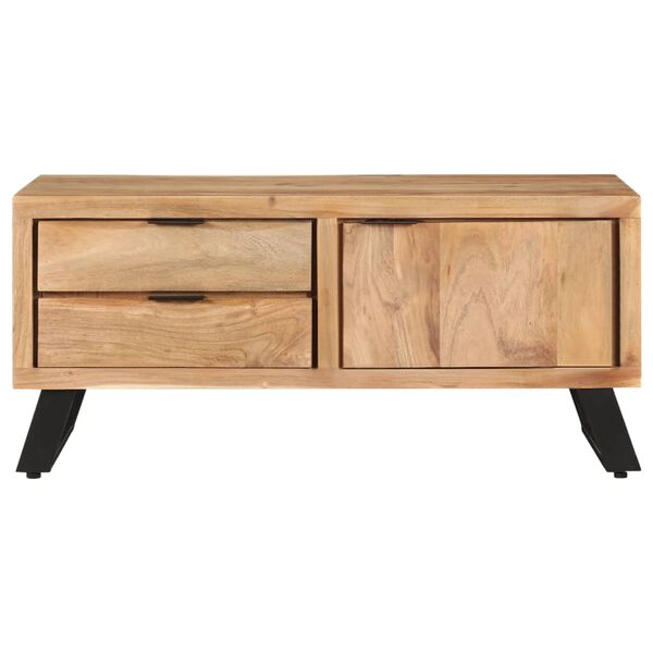 vidaXL Τραπέζι Σαλονιού Live Edge 90 x 50 x 40 εκ. Μασίφ Ξύλο Ακακίας