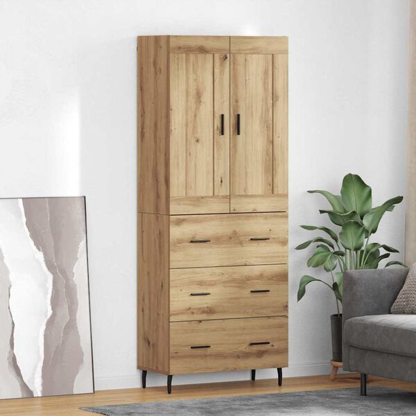 vidaXL Highboard &mu;&epsilon; &sigma;&upsilon;&rho;&tau;ά&rho;&iota; 2 pcs Artisan Oak &Epsilon;&pi;&epsilon;&xi;&epsilon;&rho;&gamma;&alpha;&sigma;&mu;έ&nu;&omicron; &xi;ύ&lambda;&omicron;