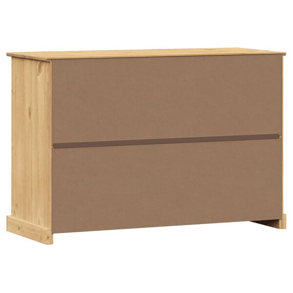 vidaXL Μπουφές με Συρτάρια VIGO 113 x 40 x 75 εκ. Μασίφ Ξύλο Πεύκο