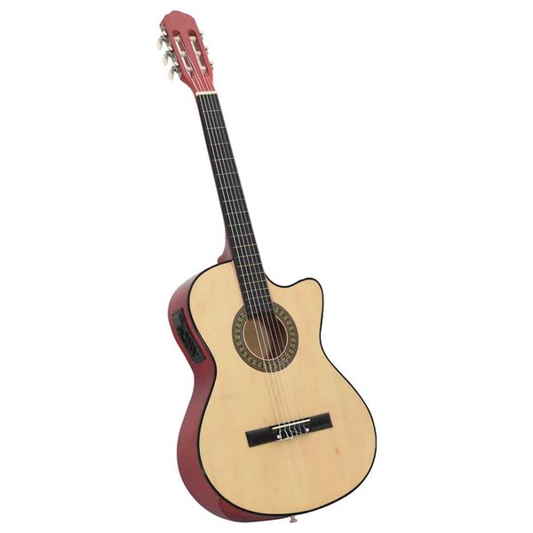 vidaXL Κιθάρα Western Classical Cutaway με Ισοσταθμιτή 6 Χορδές Μαύρη