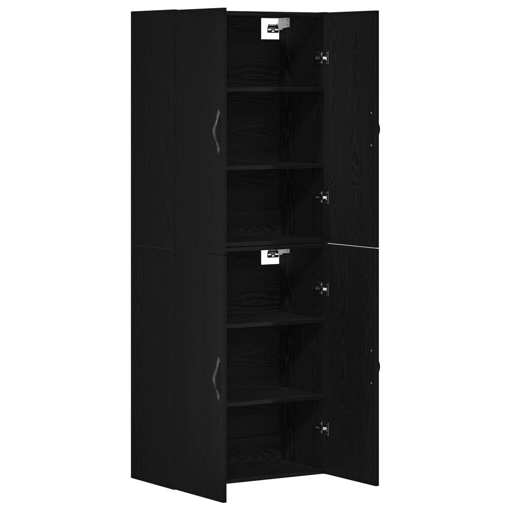 vidaXL Ντουλάπες 2 τμχ Μαύρος Δρυς 69,5x34x180 εκ Επεξεργασμένο ξύλο