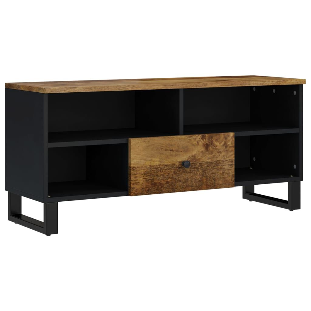 vidaXL Έπιπλο Τηλεόρασης 100x33x46 εκ. Μασίφ Ξύλο Μάνγκο & Επεξ. Ξύλο