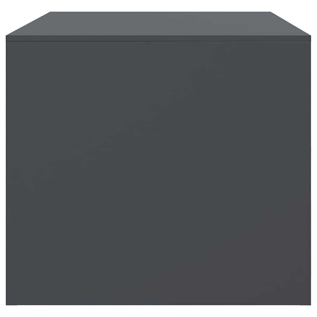 vidaXL Τραπέζι Κήπου Ανθρακί 67x50x44 εκ. Ατσάλινο