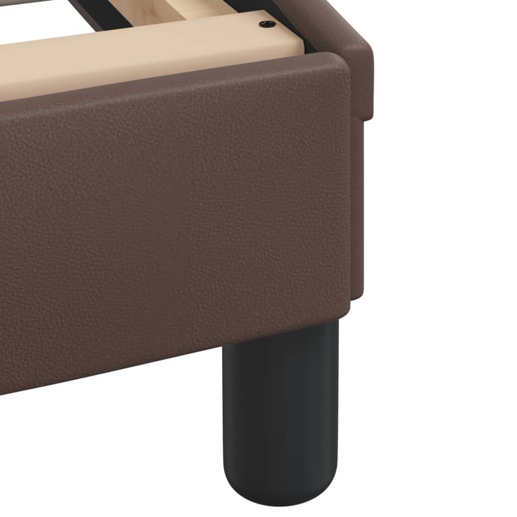 vidaXL Κρεβάτι με Στρώμα Καφέ 180x200 εκ. Συνθετικό Δέρμα