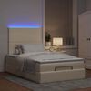 vidaXL &Omicron;&theta;&omega;&mu;&alpha;&nu;&iota;&kappa;ό &kappa;&rho;&epsilon;&beta;ά&tau;&iota; &mu;&epsilon; &sigma;&tau;&rho;ώ&mu;&alpha; & LEDs Cream 120x200cm ύ&phi;&alpha;&sigma;&mu;&alpha;