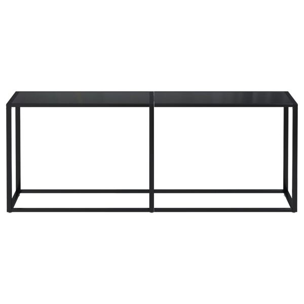 vidaXL Τραπέζι Κονσόλα Μαύρο 200 x 35 x 75,5 εκ. από Ψημένο Γυαλί