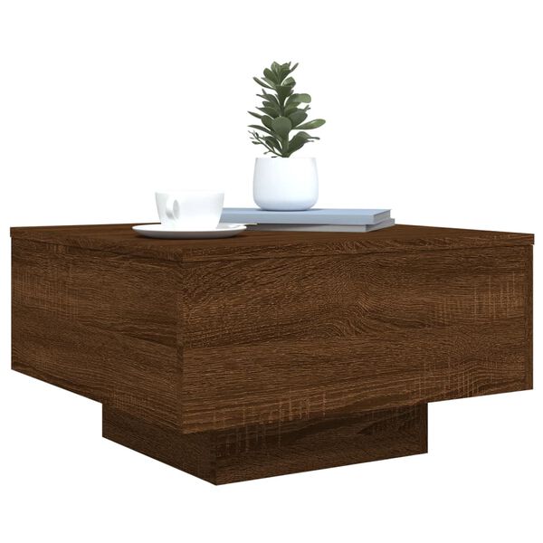 vidaXL Τραπεζάκι Σαλονιού Καφέ Δρυς 55x55x31 εκ. Επεξεργασμ. Ξύλο