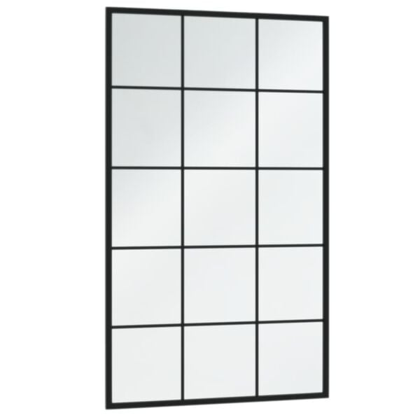 vidaXL Καθρέφτες Τοίχου 6 τεμ. Μαύροι 100 x 60 εκ. Μεταλλικοί