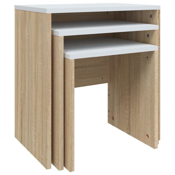 vidaXL &Tau;&rho;&alpha;&pi;&epsilon;&zeta;ά&kappa;&iota;&alpha; &Zeta;&iota;&gamma;&kappa;ό&nu; &Sigma;&epsilon;&tau; 3 &tau;&epsilon;&mu;. &Lambda;&epsilon;&upsilon;&kappa;ά/Sonoma &Delta;&rho;&upsilon;&sigmaf; &alpha;&pi;ό &Mu;&omicron;&rho;&iota;&omicron;&sigma;&alpha;&nu;ί&delta;&alpha;