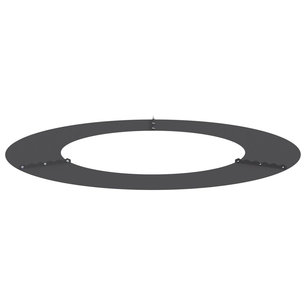 vidaXL Φλατ Δαχτυλίδια Δέντρων 5 pcs Μαύρο Ø50 / 80 εκ. Ατσάλι