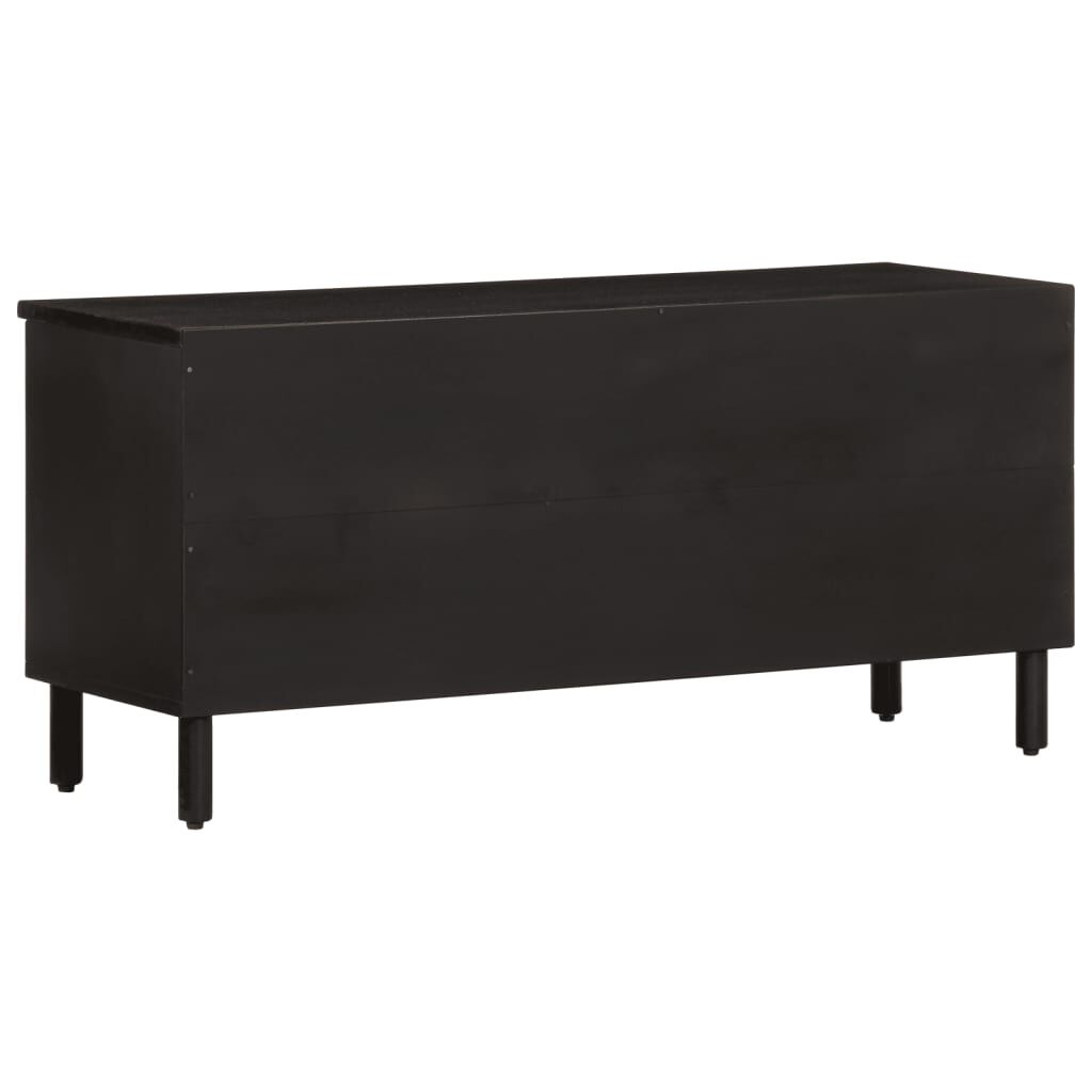 vidaXL Έπιπλο Τηλεόρασης Μαύρο 100 x 33 x 46 εκ. από Μασίφ Ξύλο Μάνγκο