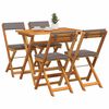 vidaXL Σετ μπιστρό 5 pcs Καφέ Μασίφ ξύλο ακακίας