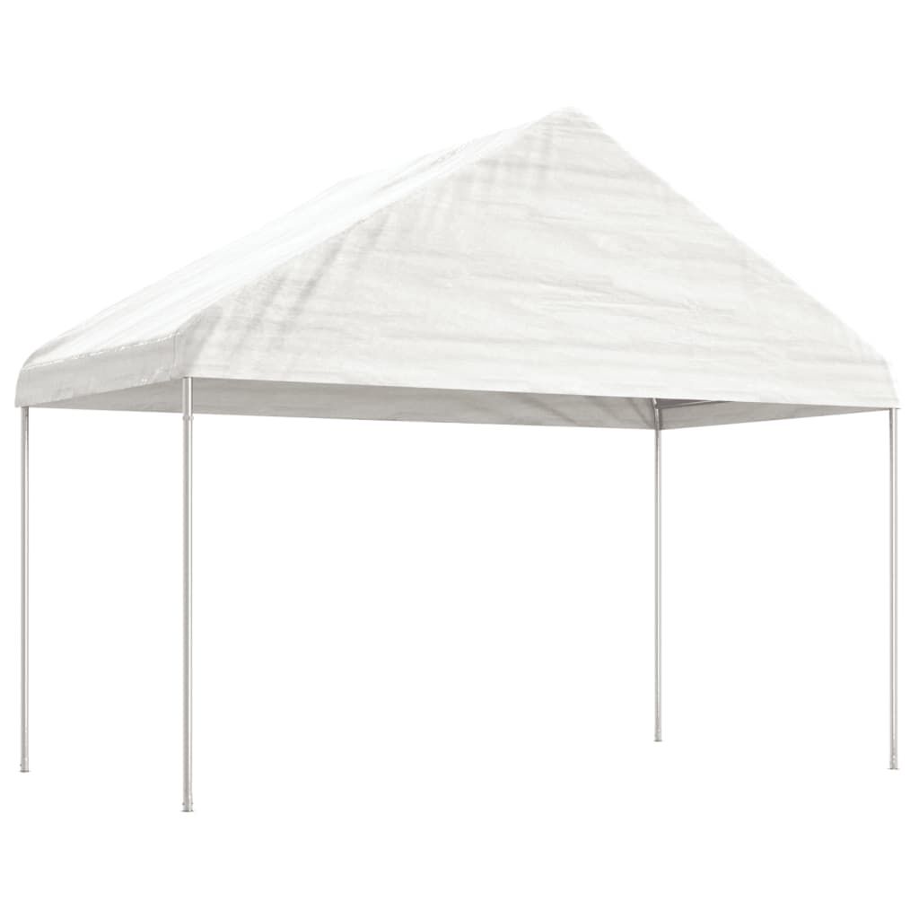 vidaXL Κιόσκι με Τέντα Λευκό 6,69 x 4,08 x 3,22 μ. από Πολυαιθυλένιο