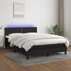 vidaXL &Kappa;&rho;&epsilon;&beta;ά&tau;&iota; Boxspring &mu;&epsilon; &Sigma;&tau;&rho;ώ&mu;&alpha; & LED &Mu;&alpha;ύ&rho;&omicron; 140x190 &epsilon;&kappa;. &Upsilon;&phi;&alpha;&sigma;&mu;ά&tau;&iota;&nu;&omicron;