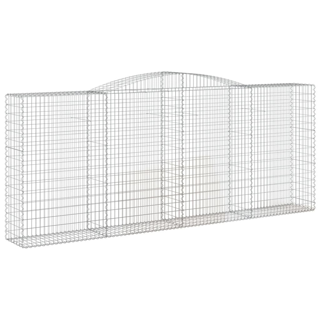 vidaXL Συρματοκιβώτια Τοξωτά 5 τεμ. 400x50x160/180 εκ. Γαλβαν. Ατσάλι