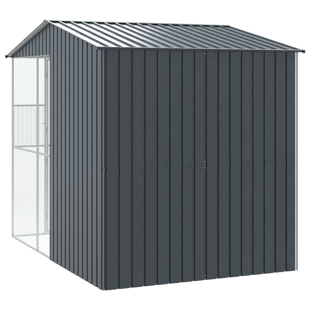 vidaXL Κλουβί Πουλιών Ανθρακί 215x310x247 εκ. Χάλυβας