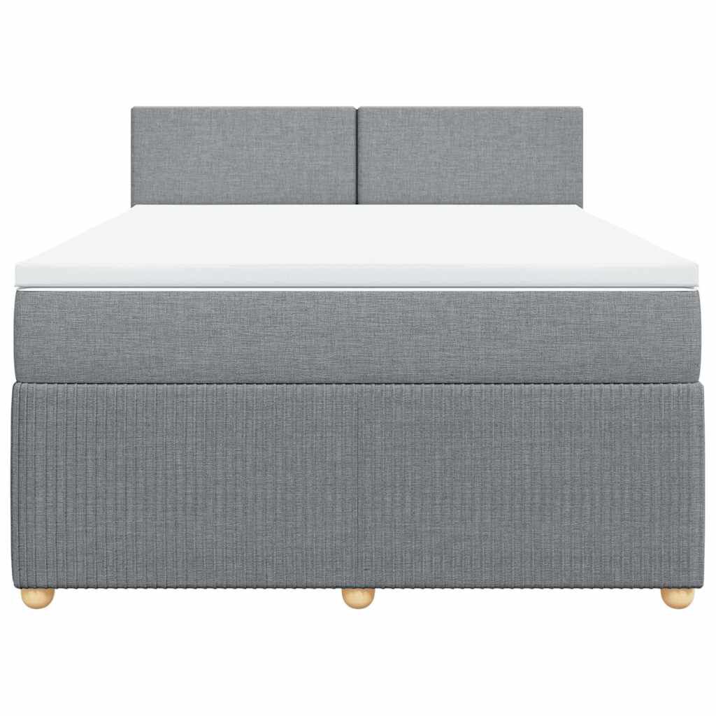 vidaXL Κρεβάτι Boxspring με Στρώμα Αν. Πράσινο 160x200εκ Υφασμάτινο