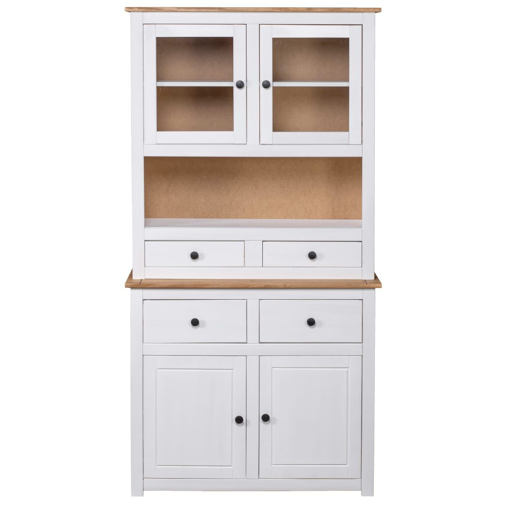 vidaXL Μπουφές Λευκός 93 x 40,5 x 180 εκ. από Ξύλο Πεύκου Σειρά Panama