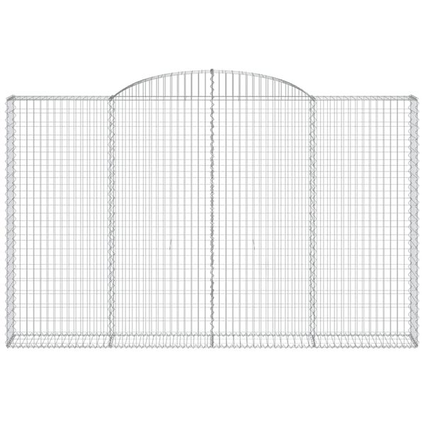 vidaXL Συρματοκιβώτια Τοξωτά 5 τεμ. 300x30x180/200 εκ. Γαλβαν. Ατσάλι