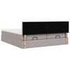 vidaXL Οθωμανικό κρεβάτι με στρώματα Taupe 160x200cm ύφασμα
