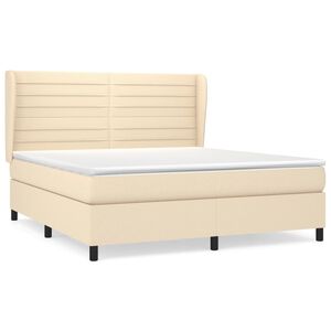 vidaXL &Kappa;&rho;&epsilon;&beta;ά&tau;&iota; Boxspring &mu;&epsilon; &Sigma;&tau;&rho;ώ&mu;&alpha; &Kappa;&rho;&epsilon;&mu; 180x200 &epsilon;&kappa;. &Upsilon;&phi;&alpha;&sigma;&mu;ά&tau;&iota;&nu;&omicron;