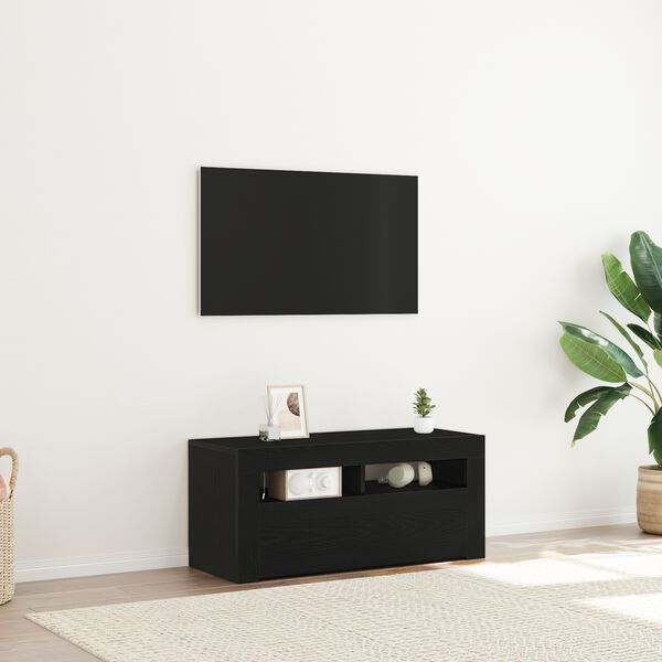vidaXL Ντουλάπι TV Μαύρο 90 x 35 x 40 εκ. Επεξεργασμένο ξύλο