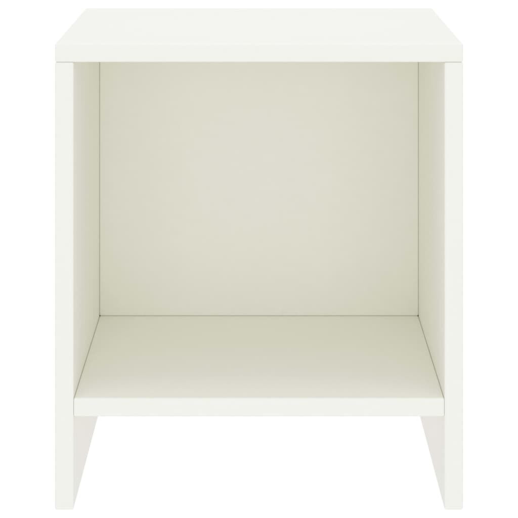 vidaXL Κομοδίνο Λευκό 35 x 30 x 40 εκ. Μασίφ Ξύλο Πεύκου