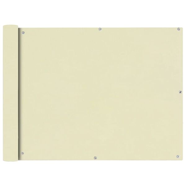 vidaXL Διαχωριστικό Βεράντας Κρεμ 90 x 400 εκ. από Ύφασμα Oxford