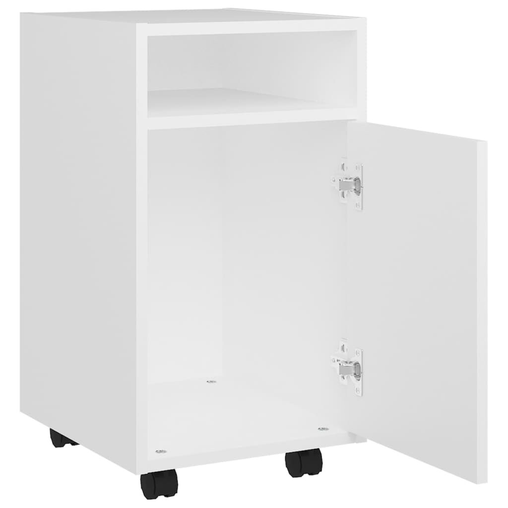 vidaXL Βοηθητικό Ντουλάπι με Τροχούς Λευκό 33x38x60 εκ. Επεξ. Ξύλο