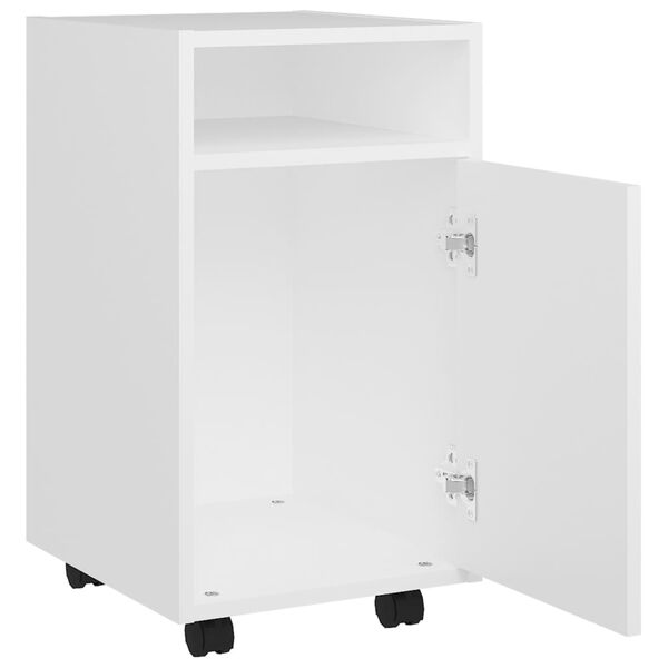 vidaXL Βοηθητικό Ντουλάπι με Τροχούς Λευκό 33x38x60 εκ. Επεξ. Ξύλο