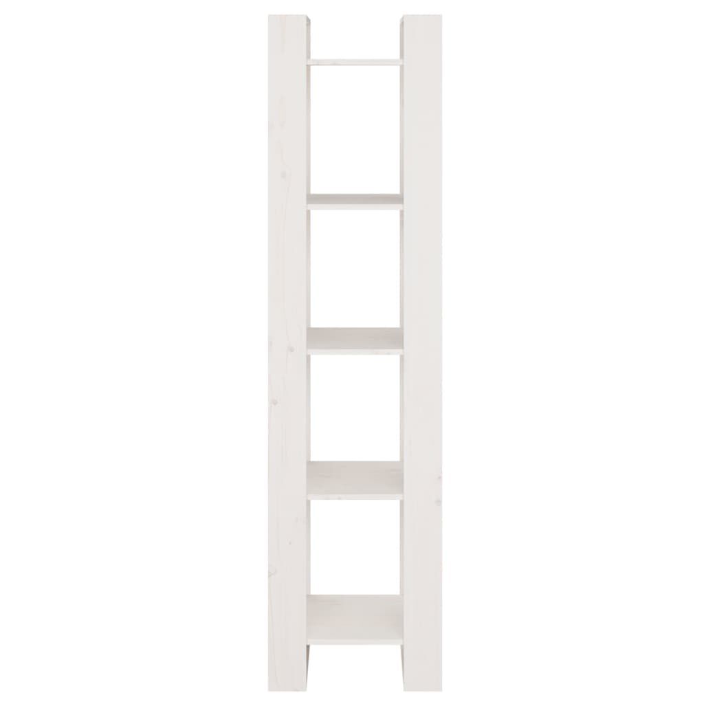 vidaXL Βιβλιοθήκη/Διαχωριστικό Χώρου Λευκό 41x35x160 εκ. Μασίφ Πεύκο