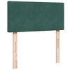 vidaXL Κρεβάτι Boxspring με Στρώμα Σκούρο Πράσινο 100x200εκ. Βελούδινο