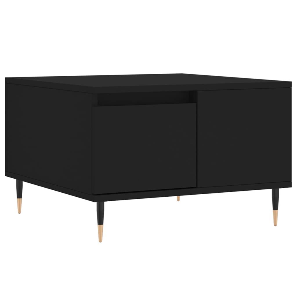 vidaXL Τραπεζάκι Σαλονιού Μαύρο 55x55x36,5 εκ. από Επεξεργασμένο Ξύλο