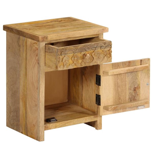 vidaXL Κομοδίνο 40 x 30 x 50 εκ. από Μασίφ Ξύλο Μάνγκο