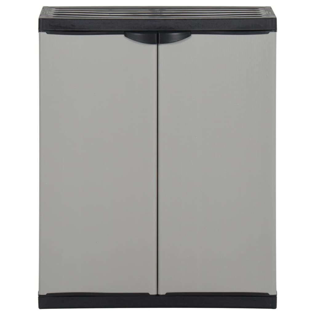 vidaXL Κάδος Απορριμάτων Κήπου Γκρι/Μαύρο 68x40x85 εκ. Πολυπροπυλένιο