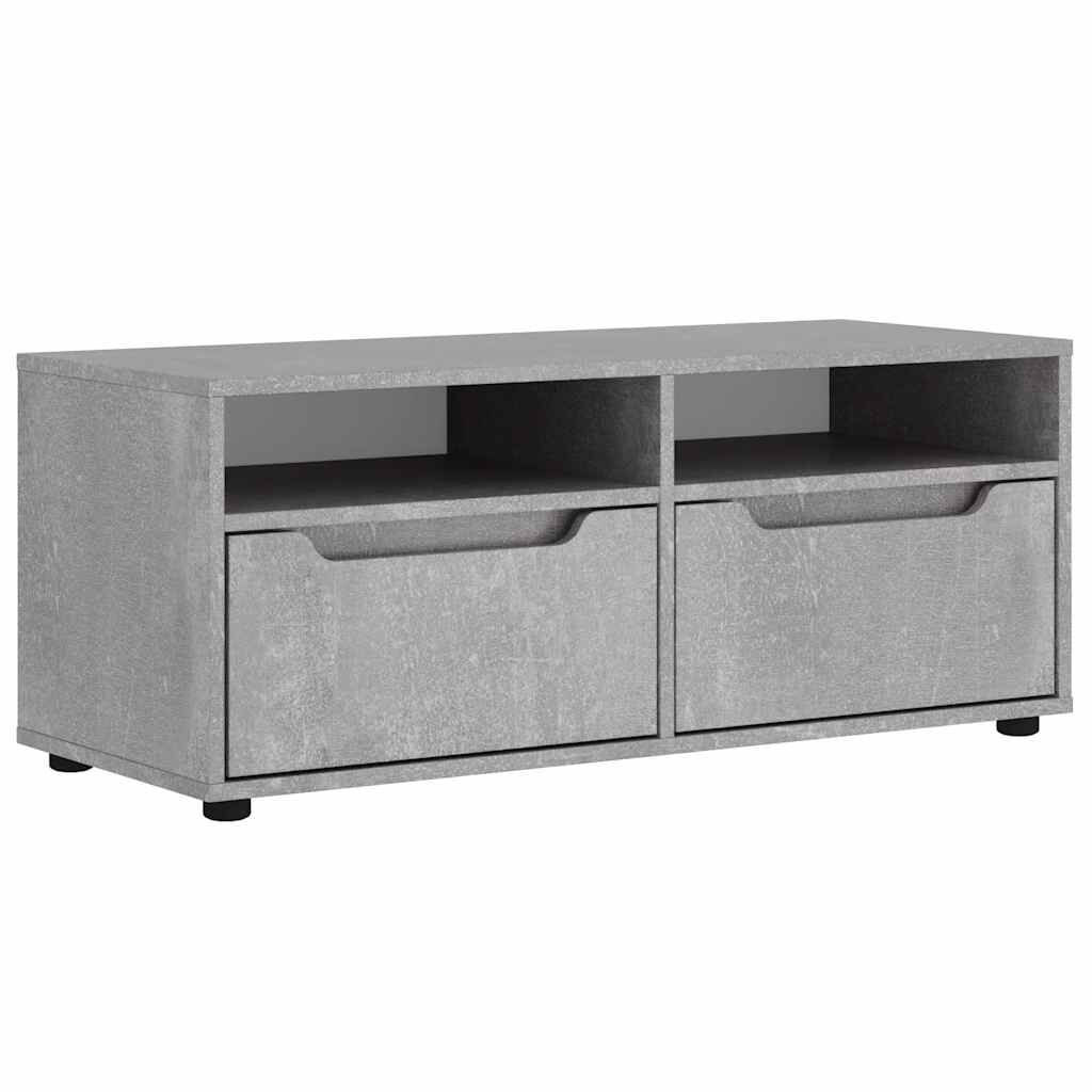 vidaXL ντουλάπι τηλεόρασης VISNES Γκρι μπετόν 100x40x38 cm