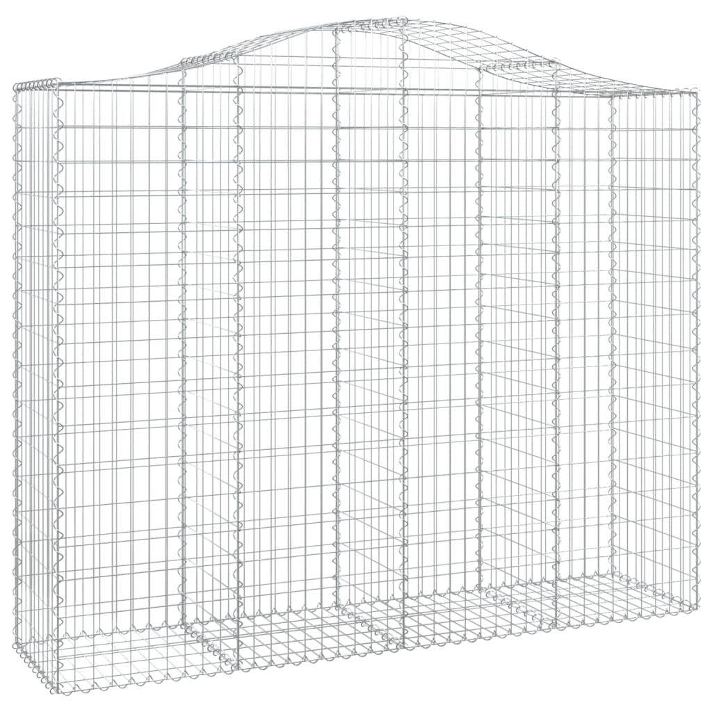 vidaXL Συρματοκιβώτια Τοξωτά 18 τεμ. 200x50x160/180 εκ. Γαλβαν. Ατσάλι