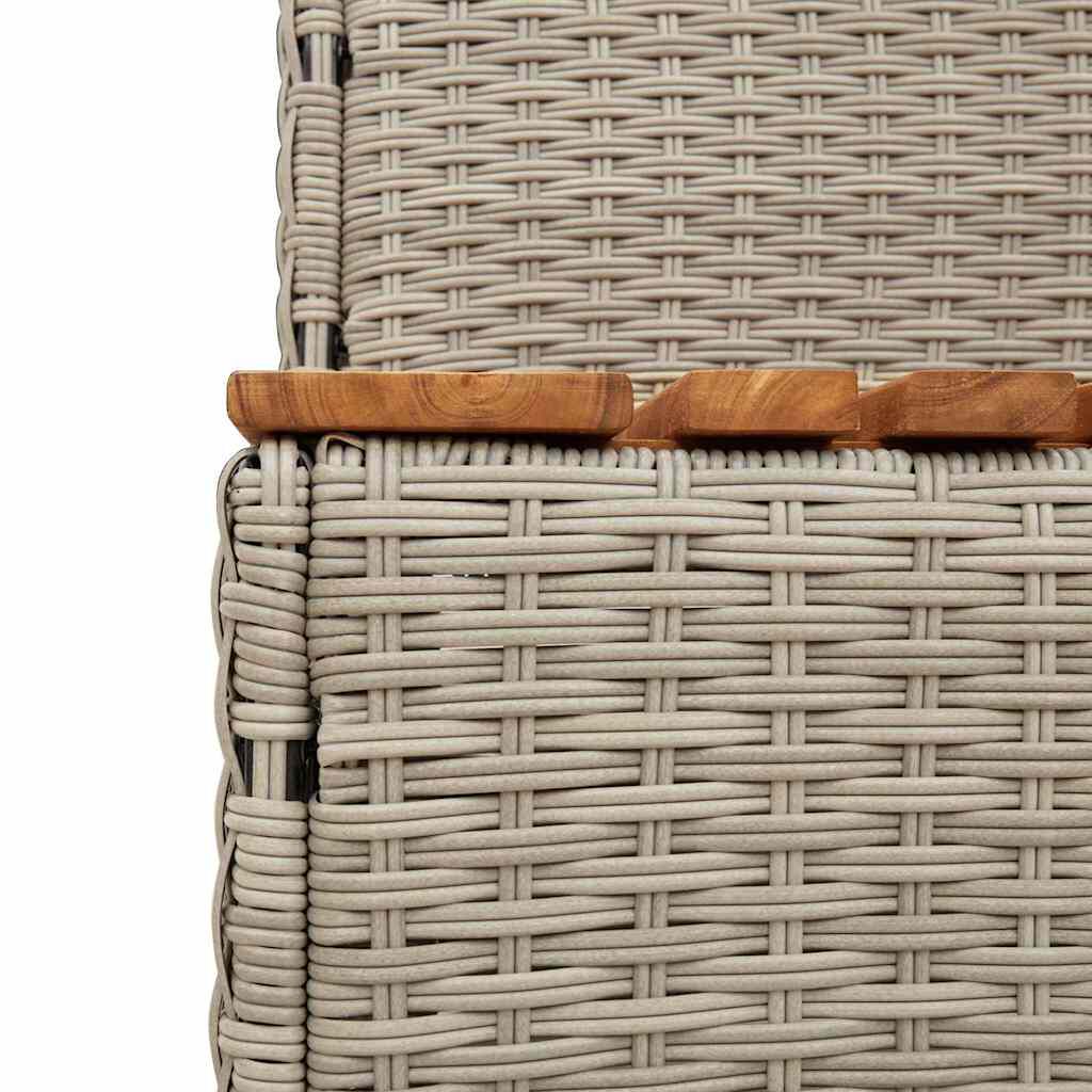 vidaXL Βήμα υδρομασάζ Αν. Γκρι 50x50x50,5εκ. Συνθετικό Ρατάν/Ακακίας